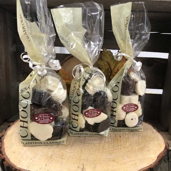 Bouchées de chocolat au beurre d’érable assorti