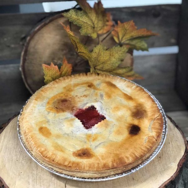 Tarte aux fraises et rhubarbe