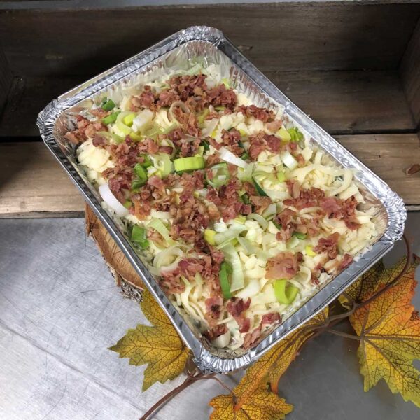 Trempette chaude poireaux et bacon